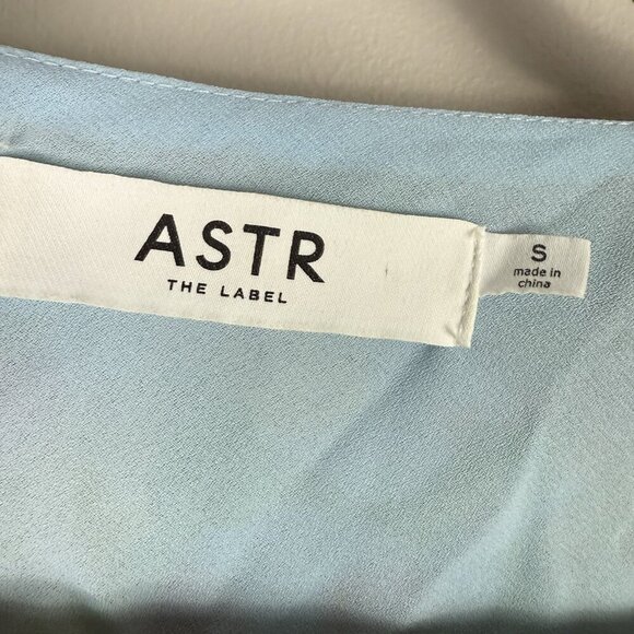 ASTR The Label Floral Ruffle Maxi Dress Blue Yellow Pink Size S Read Side Zipper - Picture 7 of 11